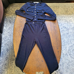 Hot & Delicious 2 Piece Set Crop Top and Elastic Waist Pants Size Women's Large